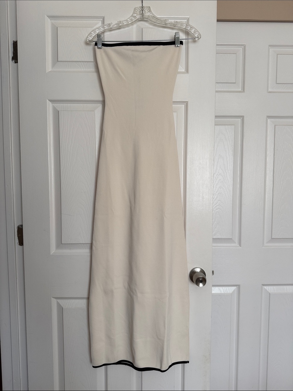 Solid & Striped Cream/Black Caroline Maxi Dress S